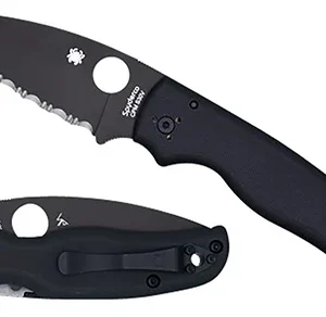 Spyderco C229GPBK Shaman  3.58" Folding Plain Black DLC CPM S30V SS Blade/Black Textured G10 Handle Includes Pocket Clip