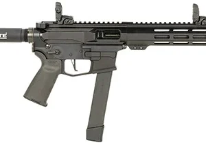 ArmaLite M15PDW40 M-15 PDW 40 S&W 31+1 8.50", Black, Buffer Tube (No Brace), Muzzle Brake, Magpul Furniture, MOE+ Grip, MBUS Sights (Glock Mag Compatible)