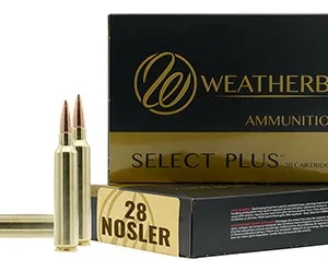 Weatherby R28NS180VLD Select Plus  28 Nosler 180 gr 20 Per Box/ 10 Case