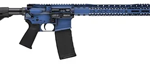 Black Rain Ordnance BROWTPBLB Spec 15+ We The People 5.56x45mm NATO 30+1 16", Blue Battleworn with Deep Engraving, 15" Slim M-LOK, Magpul Grip/Carbine Stock, Castle Flash Hider