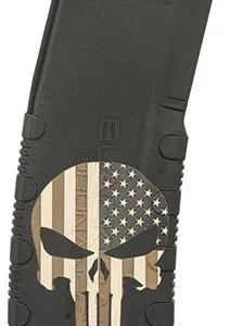 Black Rain Ordnance MAG30PUNISHW/FLAG Magazine  30rd 223 Rem/5.56 NATO Punisher American Flag Engraving Fits AR-15 Platform