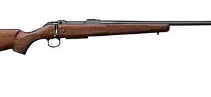 CZ-USA 07701 CZ 600 American ST1 223 Rem 5+1 24" Threaded, Black Barrel/Rec, Grade A Dark Walnut Stock, Adj. Trigger