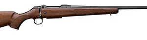 CZ-USA 07717 CZ 600 American ST2 6.5 Creedmoor 5+1 24" Threaded, Black Barrel/Rec, Grade A Dark Walnut Stock, Adj. Trigger