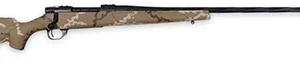 Weatherby VHH223RR6B Vanguard Outfitter 223 Rem 5+1 24" Threaded/Spiral Fluted, Graphite Black Barrel/Rec, Tan with Brown & White Sponge Synthetic Stock, Accubrake Muzzle Brake, Adj. Trigger