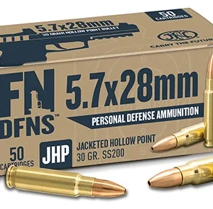 FN 10700030 DFNS  5.7x28mm 30 gr Jacket Hollow Point 50 Per Box/ 10 Case