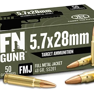 FN 10700032 GUNR  5.7x28mm 40 gr Full Metal Jacket 50 Per Box/10 Case