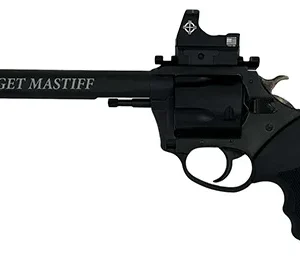 Charter Arms 64465 Mastiff Target Large Frame 44 Special 5 Shot, 6" Black Nitride Stainless Steel Barrel, Cylinder & Frame, Black Rubber Grip, Sightmark Micro Optic, Exposed Hammer