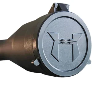 Huskemaw Optics 20SFC530T Tactical Flip-Up Lens Caps Black Rubber, 56mm Objective, Compatible w/Tactical Hunter 5-30x56mm