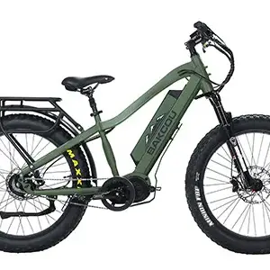 Bakcou E-bikes B-MJ-MG-B25 Mule Jager Matte Army Green 18" w/Stand Over Height of 29.50" Frame, Rohloff E-14 (500/14) Speed Hub Bafang M620 Ultra Motor, 35+ mph Speed
