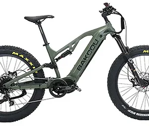 Bakcou E-bikes B-SC19-G-B21 Scout Large Matte Army Green 19" Frame, 11 Speed Sram NX, 11-42t Rear Cassette BafangUltra Mid-Drive Motor