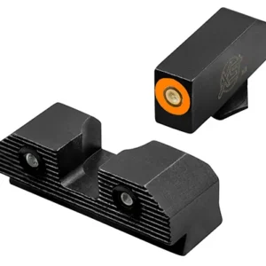 XS Sights GLR203P6N R3D 2.0 Night Sights fits Glock  Black | Green Tritium Orange Outline Front Sight Green Tritium  Rear Sight