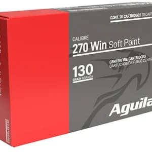 Aguila 8053AG   270 Win 130 gr InterLock Boat Tail Soft Point 20 Per Box/ 10 Case