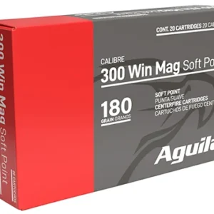 Aguila 82044AG   300 Win Mag 180 gr InterLock Boat Tail Soft Point 20 Per Box/ 10 Case
