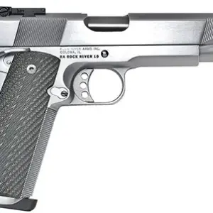 Rock River Arms PS2400 PS2400 Limited Match 45 ACP 7+1, 5" Stainless National Match Barrel, Brushed Chrome Serrated Steel Slide & Frame w/Beavertail, Black G10 Grip, Ambidextrous