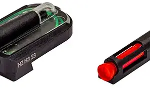 HiViz GLMFD21 FastDot  H3 Sight Set for Glock MOS Red Fiber Optic Front Sight-Green Tritium Rear Sight