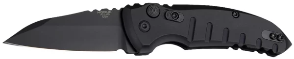 Hogue 24106 A01  2.75" Folding Wharncliffe Plain Black Cerakote 154CM SS Blade/Matte Black Aluminum Handle