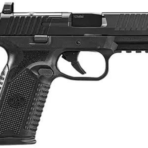 FN 66101857 510 MRD Full Size 10mm Auto 15+1, 4.10" Black Target Crown Steel Barrel, Black PVD Optic Cut/Serrated Steel Slide & Polymer Frame w/Picatinny Rail, Ambidextrous