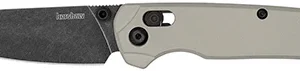 Kershaw 6105 Bel Air  3" Folding Reverse Tanto Plain Blackwash CPM MagnaCut Steel Blade, Bright Nickel Cerakote Aluminum Handle
