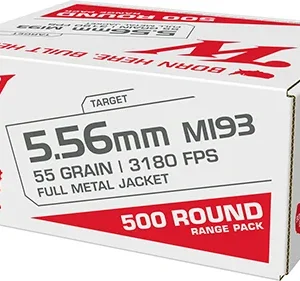 Winchester Ammo WM193500  M193 5.56mm 55 gr Full Metal Jacket 500 Per Box/ 2 Case