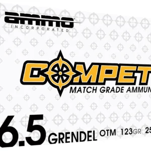 Ammo Inc 65GR123BTHPA20 Compete  6.5Grendel 123gr Open Tip Match 20 Per Box/10 Case