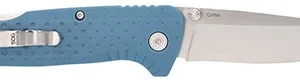 S.O.G SOG13110343 Adventure LB 3.50" Folding Drop Point Plain Satin 5Cr13MoV SS Blade, Nordic Blue Textured GRN Handle
