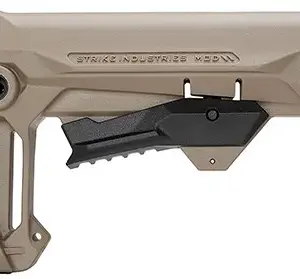 Strike Industries STRIKEESMOD2FDE MOD2 Rifle Stock FDE Polymer Compatible w/ AR Style Buffer Tubes
