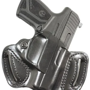 DeSantis Gunhide 086BA1ZZ0 Mini Slide Black Leather Fits Rost Martin RMIC Belt Loop Mount Right Hand