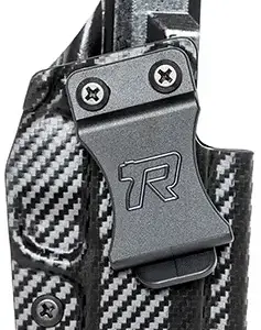 Rounded Gear GLKG43CFRHVAR Kydex  IWB Black Kydex Fits Glock 43 Belt Clip Right Hand