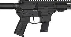CMMG 45AE70FAB Banshee MKG 45 ACP 13+1 5" Black Nitride Medium Taper Threaded Barrel, EML 4" M-LOK Handguards, Black Armor Cerakote Aluminum Picatinny Rail Receiver, Pistol Tube, CMMG Zeroed Grips