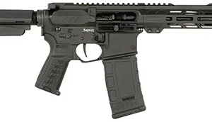 CMMG 30AF20AAB Banshee MK4 300 Blackout 30+1 8" Black Nitride Medium Taper Threaded Barrel, EML 7" M-LOK Handguards, Black Armor Cerakote Aluminum Picatinny Rail Receiver, CMMG Zeroed Grips