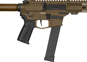 CMMG 45AB70FMB Banshee MKG 45 ACP 13+1 5" Black Nitride Medium Taper Threaded Barrel, EML 4" M-LOK Handguards, Midnight Bronze Cerakote Aluminum Picatinny Rail Receiver, Pistol Tube, CMMG Zeroed Grips