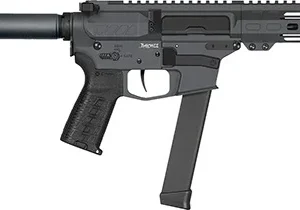 CMMG 99A890FSG Banshee MKGS 9mm Luger 33+1 5" Black Nitride Medium Taper Threaded Barrel, EML 4" M-LOK Handguards, Sniper Gray Cerakote Aluminum Picatinny Rail Receiver, CMMG Zeroed Grips