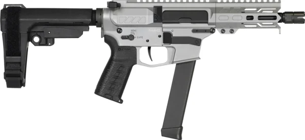 CMMG 99A890FTI Banshee MKGS 9mm Luger 33+1 5" Black Nitride Medium Taper Threaded Barrel, EML 4" M-LOK Handguards, Titanium Cerakote Aluminum Picatinny Rail Receiver, CMMG Zeroed Grips