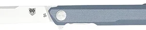 CobraTec Knives CTMONGRY Monarch  3.50" Folding Plain Satin D2 Steel Blade, 4.75" Gray G10 Handle