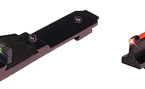 TruGlo TG114 Lever Action Rifle Sights  Black 0.500" Red Front, Green Rear Adjustable for Henry Rifles