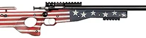 Crickett KSA2150-OG Precision  Full Size 22 LR Single Shot 16.10" Blued Threaded Bull Barrel, Blued Crickettinny Rail Steel Receiver, Old Glory Synthetic Adj LOP Stock