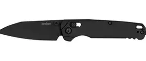 Kershaw 6105BLK Bel Air  3" Folding Reverse Tanto Plain Blackwash CPM MagnaCut Steel Blade, Black Aluminum Handle
