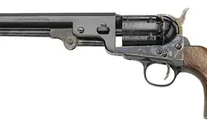 Pietta PF51CHS36712 1851 Navy London 36 Cal 6rd 7.50" Blued Octagon Barrel, Blued Cylinder, Color Case Hardened Steel Frame, Walnut Grip, Exposed Hammer