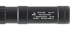 B&T Firearms SDIMPULSOLSM IMPULS-OLS-M Suppressor 9mm Modular 1.40" Black 1/2"x28