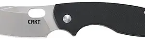 CRKT 5317D2 Pilar III 2.97" Folding Plain Stonewashed D2 Steel Blade, Black Textured G10 Handle
