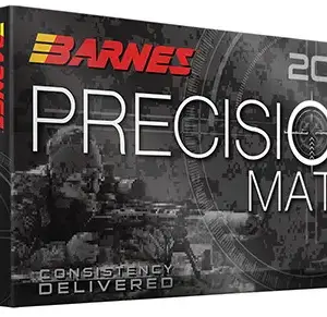 Barnes Bullets 32017 Precision Match  223Rem 55gr Match Burner OTM BT 20 Per Box/10 Case