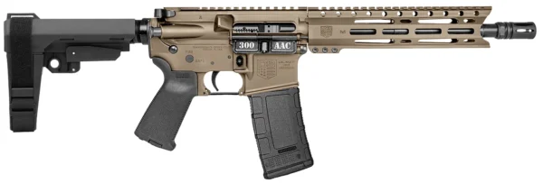 Diamondback DB1916B061 DB15  300 AAC 30+1 10" Flat Dark Earth Cerakote Heavy Barrel 9" M-LOK Handguard 7075-T6 Aluminum SBA3 Brace Magpul MOE Grip