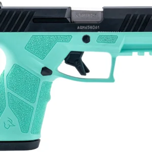 Taurus 1-GX2931C GX2  9mm 13+1 3.37" Matte Stainless Steel Barrel, Matte Black Serrated Stainless Steel Slide, Cyan Stainless Steel Frame w/Picatinny Rail, Polymer Grip