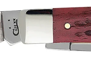 Case 00783 Trapper  Medium 3.25"/3.27" Folding Clip Point/Spey Plain Mirror Polished Tru-Sharp SS Blade Corn Cob Jigged Old Red Bone Handle