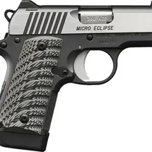 Kimber Mfg.,inc 3300188 Micro Eclipse 380 ACP 7+1 2.75" Matte Black KimPro II Flat Top Stainless Steel Slide Charcoal Gray G-10 Grip