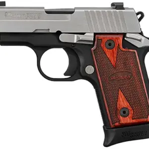 Sig Sauer 238380TXR3 P238 Two-Tone 380ACP 6/7rds 2.70" Stainless Bead Blast Slide Black Anodized Checkered Rosewood Grip