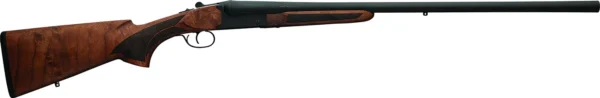 Charles Daly 930396 500 Coach 410 Gauge Break Open 3" 2rd 20" Black Side By Side Barrel, Steel Receiver, Fixed w/Pistol Grip Checkered Walnut Walnut Stock
