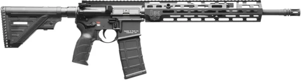 HK 81000828 MR556 A4 5.56x45mm 10+1 16.50" Black Threaded Barrel, Black Picatinny Rail, M-LOK Handguard, 6 Position Black Synthetic Stock, Ambidextrous