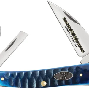 Case 53983 Seahorse Whittler  Ocean Blue Bone Handle