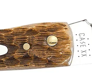 CASE 00245 AMBER BONE PEACH SEED JIG SOD BUSTER JR